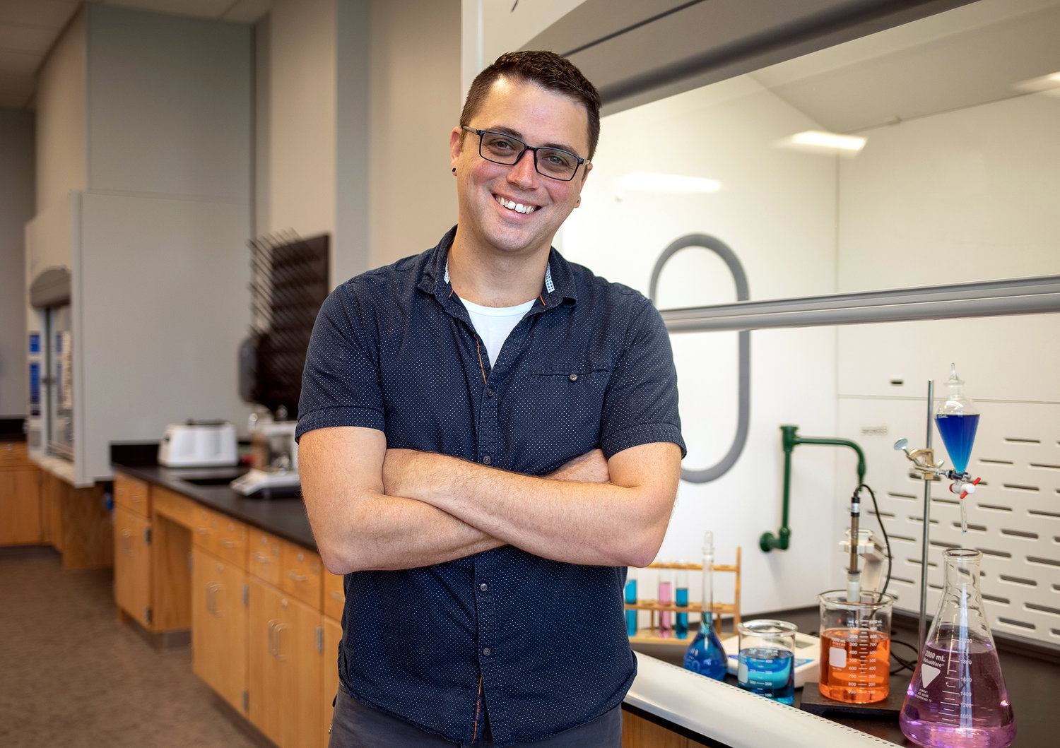 Motlow chemistry instructor Nathan Fisher leads a partnership with MTSU and Columbia State in growing the fermentation science field through a $300,000 USDA grant. (Motlow Staff Photo)